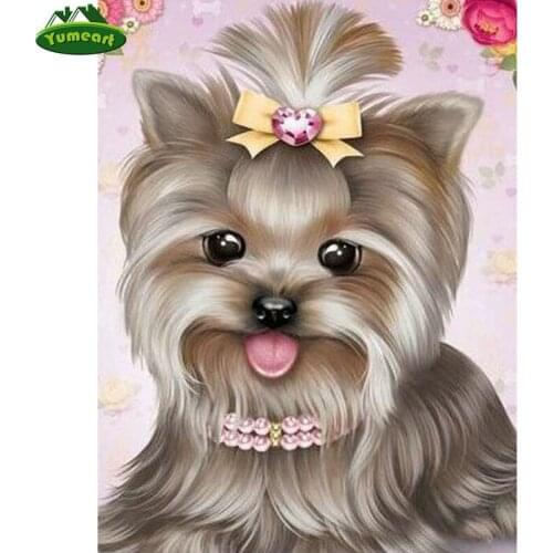 YUMEART Diamond Painting Cartoon Animal Dog Beadwork Pattern Diamond Mosaic Square Rhinestones Diy Diamond Embroidery Picture
