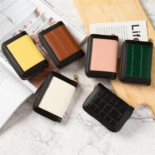 Korean Card Package Women Wallet Multi-card Position Pure Color Simple Fresh Anti-degaussing Driver License Compact Card Holder