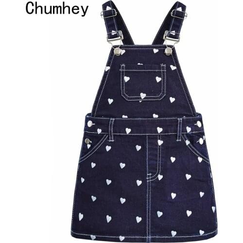 Top Quality Girls Sundress Spring Summer Kids Overalls Pinafore Dress Denim Suspender Bib dresses Straps Children Clothing