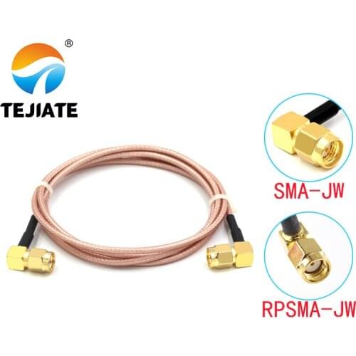 1PCS TEJIATE Adapter Cable RPSMA To SMA Type RPSMA-JW Convert SMA-JW 8-90CM 1M 1.5M 2M Length Connector RG316 Wire