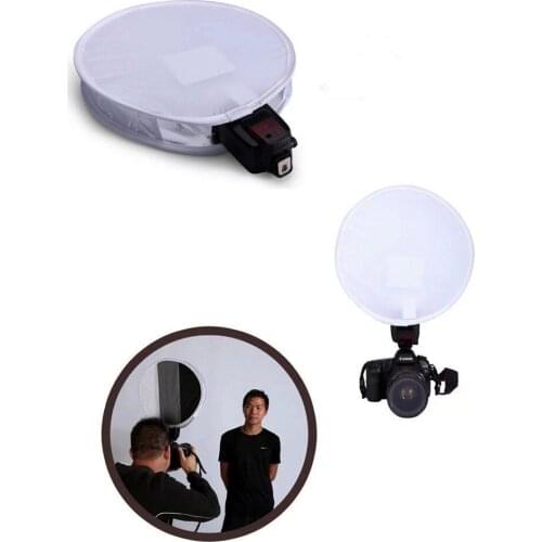 2in1 30cm 18%Gray card for White balance Card Board Round Flash Diffuser Softbox