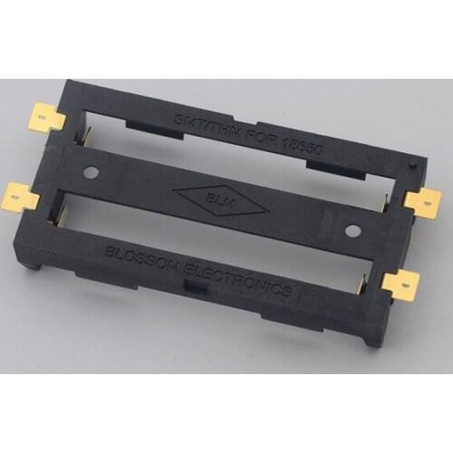 400pcs/lot MasterFire 2 x 18650 battery holder smd smt Storage Box Case With Bronze Pins 2 slots 2*18650 Batteries Shell