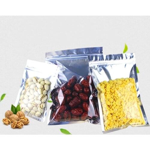 500pcs 20x30cm Foil Flat Ziplock Bags Clear Plastic Bags Pe Zip Lock Bag For Cloth/food/gifts/Jewelry Packaging Display Bag