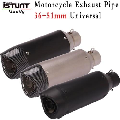 51MM Universal Motorcycle Exhaust Muffler Pipe Escape moto With DB killer for er6n sv650 crf 230 Z800 Z900 MT-07 MT-09 R6 CBR600
