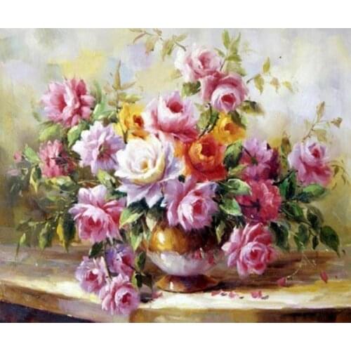 Diamond Mosaic Diamond Embroidery Flower Diamond Cross Stitch Crystal Square Diamond Sets Unfinish Decorative