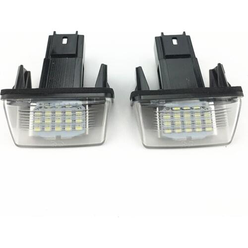 2Pcs CE Cars Error Free LED License Plate Light Chips Number Licence Plate Lamp for Peugeot 206 207 307 308 Citroen C3 C4 C5 C6