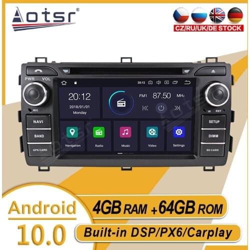 4+64G For Toyota Auris 2013 2014 2015 Car Stereo Multimedia Player Android GPS Navigation Auto Audio Radio Carplay PX6 Head Unit