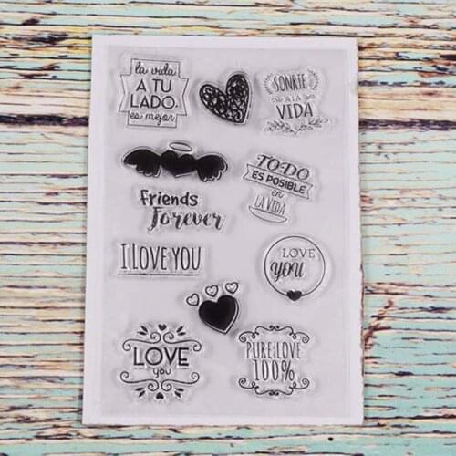 Pure love you transparent clear stamp for DIY Scrapbooking/Card Making/Kids Christmas Fun Decoration Supplies