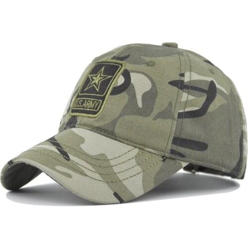 [DIFF COOL]New pentagram male and female hat high-quality US Army cap mens fishing cap camouflage baseball cap bone adjustable