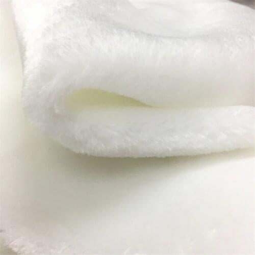 Hot sale 50cmx160cm Short plush faux fur fabric white counter decoration long pile faux fur fabric baby photographing