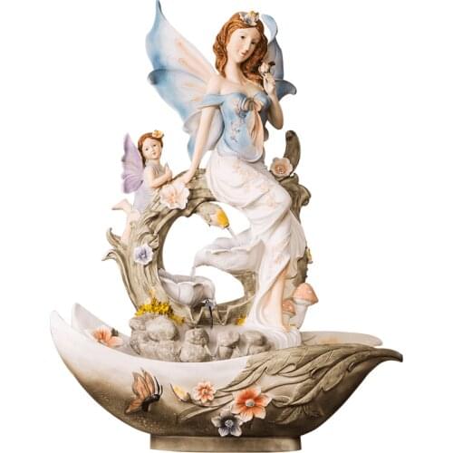 Living room TV cabinet European water pendulum landing large home decoration feng shui fairy garden