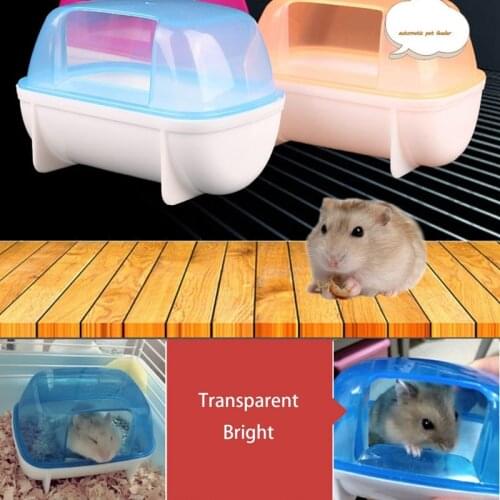 Hamster Toilet Hamster Mouse Gerbille Pet Bathroom Cage Box Bath Sand Room Toy Acrylic House 2 Colors Small Pet Supplies