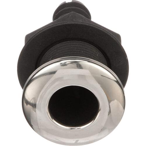 Thru Hull Fitting Marine Boat Hose 3/4'' Plastic With Stainless Rim