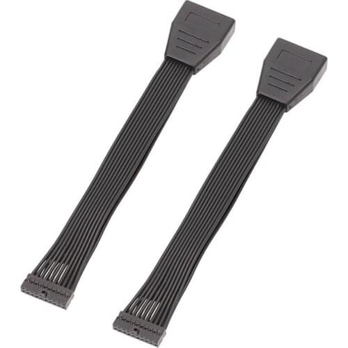 2Pcs Small Mini USB 3.0 19/20Pin Internal Extension Header Adapter Cable USB 20Pin Extension Cable for Motherboard 15Cm