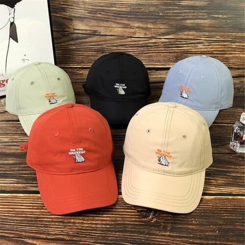 Korean version of student baseball CAP embroidered with Spring and summer cartoon for men and women WS-2521