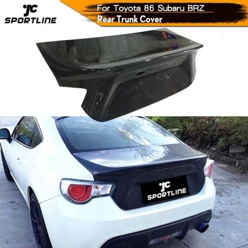 Rear Trunk Bot Lid Cover For Toyota 86 Subaru BRZ 2014 2015 2016 Carbon Fiber