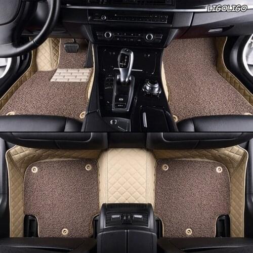 LIGOLIGO Custom car floor mat For Changan all models CS55 CS75 CS35 CX20 CX30 CS15 CS95 auto Double foot mats