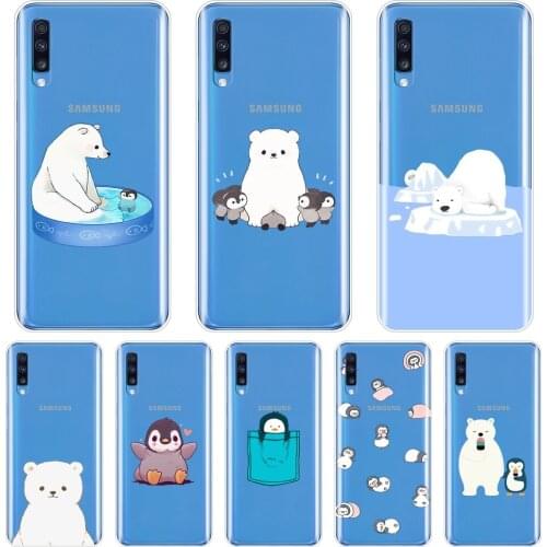 Bear Penguin Cute Silicone Phone Case For Samsung Galaxy A10 A20 A30 A40 Soft Back Cover For Samsung Galaxy A50 A60 A70 A80 Case