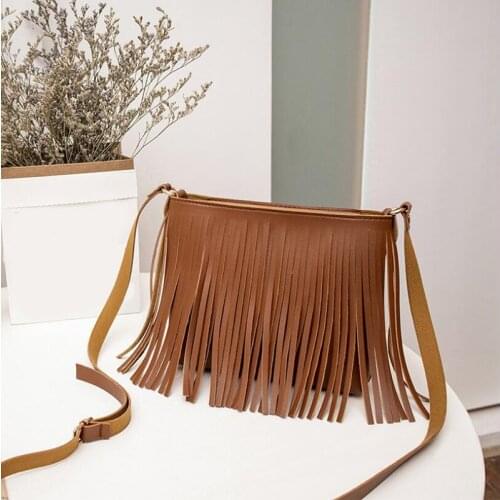 Fashion 2021 New Casual Girls Ladies Hot Sales Womens Bags Shoulder Purse New Product Messenger Tassel Mobile Phone Bag