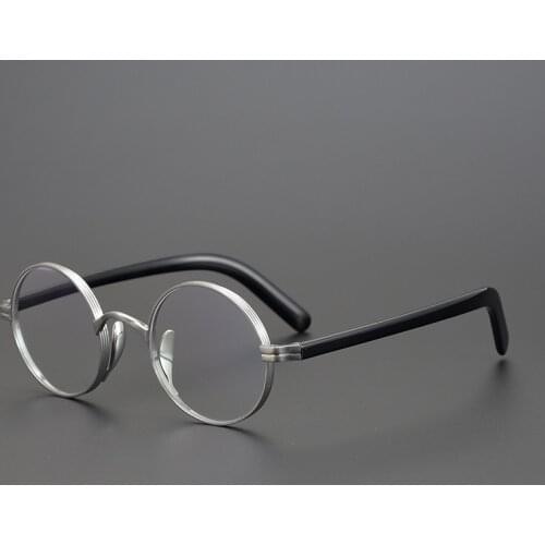 Vintage Round Titanium Glasses Frame Men Women Luxury Brand Prescription Myopia Optical Acetate Eyeglasses Frame 2021 Eyewear