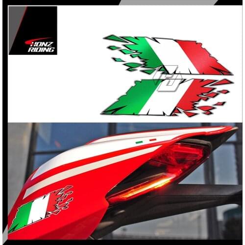 For Vespa GTS GTV Fly Ducati Monster Aprilia MV Triumph Motorcycle Tank Decals Italian Flag "rip" Style