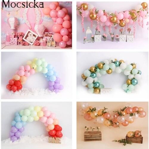 Newborn Kids Children Cake Smash Birthday Portrait Photography Backdrop Girls Boys Theme BIrthday Photoshoot Decorations Props