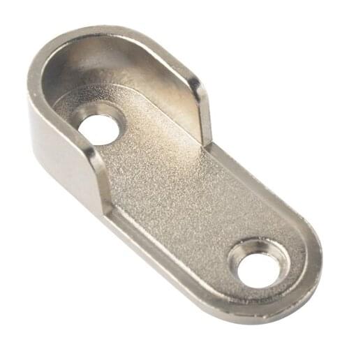 2Pcs Oval Wardrobe Rail Bracket Hanging Rod End Supports Closet Tube Pipe Brackets Furniture Hardware Accessories