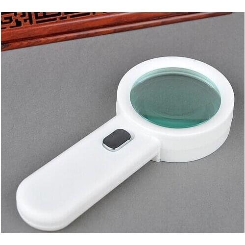 2020 New Arrial 10X LED Illuminated Dedicated Household Handheld Reading Magnifier Magnifying Glass Loupe with Lamps