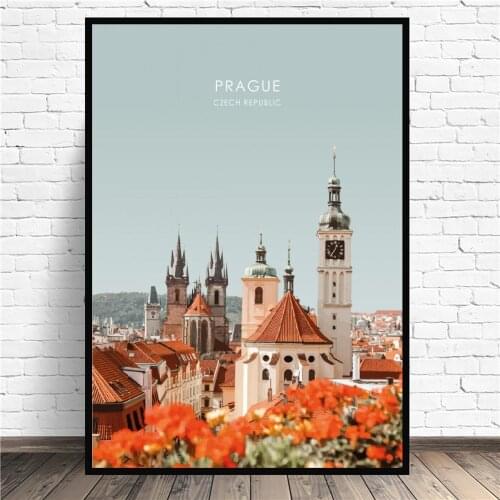 Prague Travel Canvas Painting Wall Art Pictures Prints Home Decor Wall Poster Decoration For Living Room