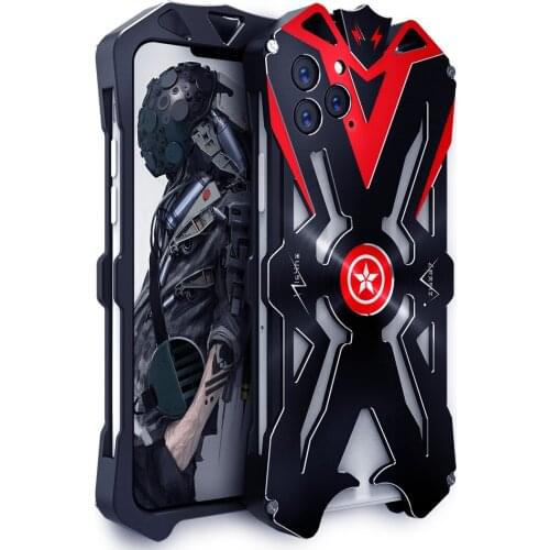 For iPhone 11 pro Case Zimon Shockproof Metal Back Cover Case For iPhone 11 pro max iPhone 11 Aluminium Anti-knock Outdoor Case