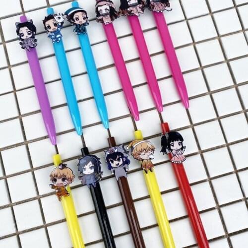 10pcs/lot random Anime Demon Slayer: Kimetsu no Yaiba New ball-point pen student stationery toy gift