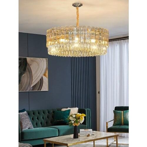 Light luxury crystal droplight sitting room lamp lights the postmodern contracted household bedroom new luxury restaurant lamp l