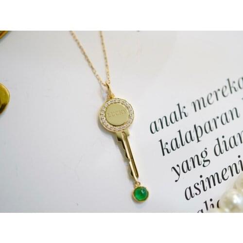 SX609 Solid 18K Yellow Gold Nature Green Emerald 0.20ct Gemstones Pendants Necklaces for Women Fine Jewelry for Women Gifts
