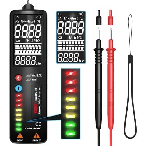 Smart Digital Multimeter Voltage Detector BSIDE ADMS1A/Q Tester Meter Capacitance Meter True RMS Meter Tester Electrician Tool