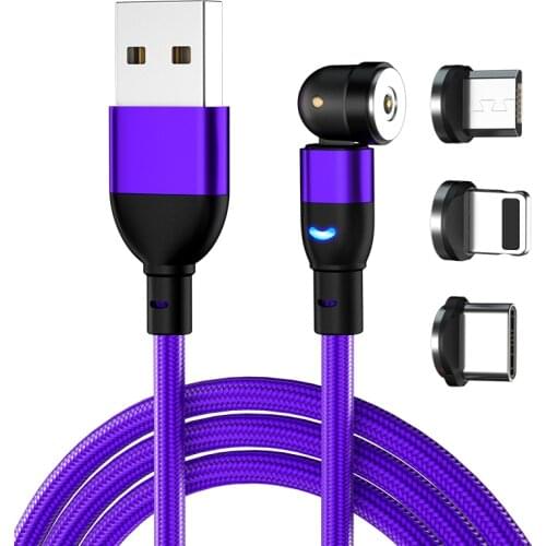 540 Rotate Magnetic Cable Fast Charging Mobile Phone USB C Cable For iPhone 12 Pro MAX Samsung Xiaomi Huawei P50 Magnetic Cable