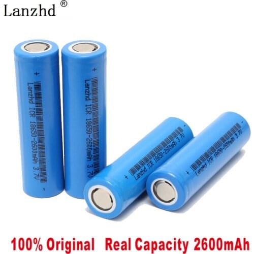 1-8pcs 18650 battery lithium 3.7V ICR18650 2600mAh Li lon 18650 Rechargeable Batteries Li-lon 26F