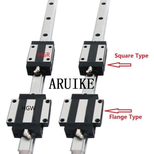 1PCS HGH15CA HGH20CA HGH25CA HGW15CC HGW20CC HGW25CC for the HGR15 HGR20 HGR25 Guide 100mm to 600mm Length Customization