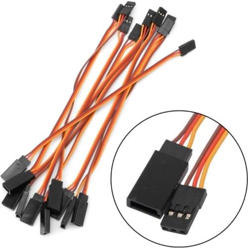 10Pcs 15cm Servo Extension Lead Wire Cable For RC Futaba JR Male to Female 150mm/200mm/300mm/500mm