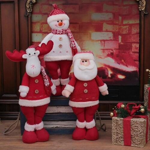 18 inch standing Santa Claus snowman deer Christmas ornament Christmas doll home decoration window display gift