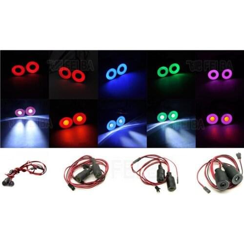 2 LED 10mm Red White Blue For 1/10 RC Cars