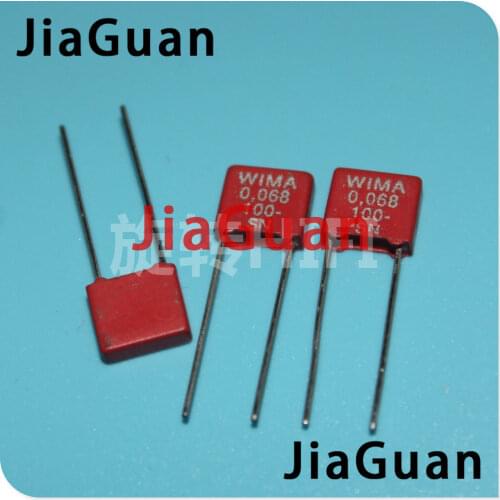 20PCS Original new RED WIMA MKS2 68NF 100V P5MM 0.068UF 683/100V Audio 683 mks-2 68n 0.068u pcm5