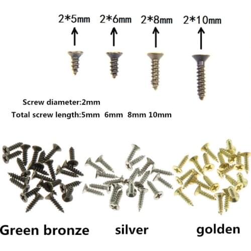 200pcs M2x5mm M2x6mm M2x8mm M2x10mm Countersunk Self-tapping Phillips Cross Small Screw Flat Head Carpenters Wood Screws