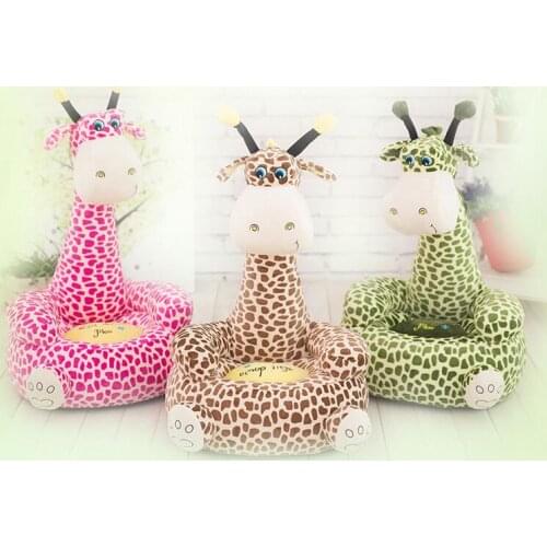 2018 Baby Seat Beanbag Cartoon Kawaii Cute Giraffe Children Sofa for Kids Sleeping Bed Baby Nest Puff Chair Bean Bag Plush Toys