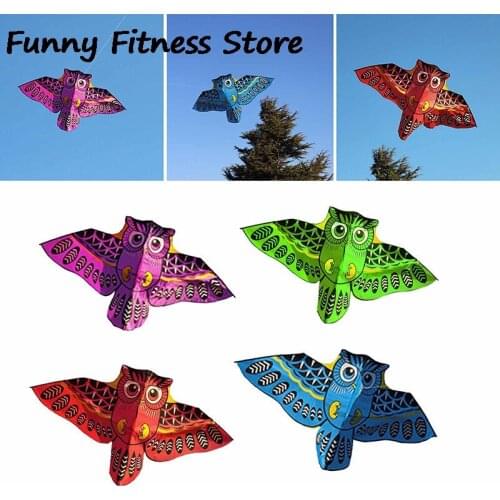 70cm Adult Kids Kites Owl Pattern Sports Educational Gifts Kites Flying Bird Animal Sky Toys No Strings Lovely Fun Fly Toy