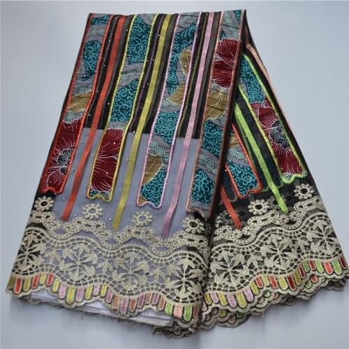 African High Quality Wax Lace Fabric 2020 New Arrival Ankara Wax Lace Fabric African For Women Dress