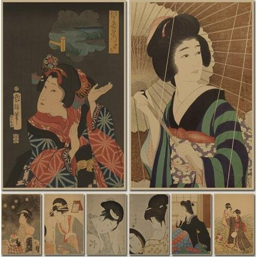 Diamond Painting New Product Ukiyo-e Japanese Style Maid 5D Diamond Inlaid Diamond Embroidery Full Cross Stitch Kits Home Decor