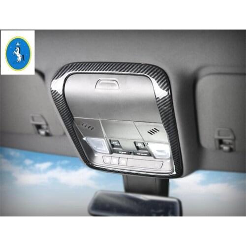 Yimaautotrims Chrome Front Seat Roof Upper Reading Lamp Lights Protection Kit Cover Trim Fit For Cadillac XT5 2016 - 2020 ABS