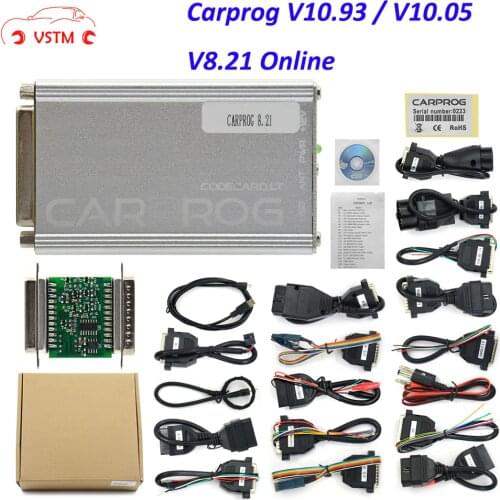 Carprog V10.93 V10.0.5 10.93/ V8.21 Full Adapter Car Prog 8.21 Online Programmer For Radio/Dash/IMMO/ECU Auto Repair Tool