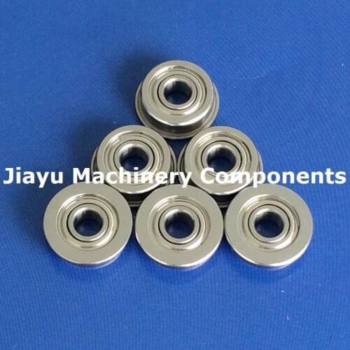 Free Shipping 50 PCS SF604ZZ Flanged Bearings 4x12x4 mm Stainless Steel Flange Ball Bearings DDRF-1240ZZ
