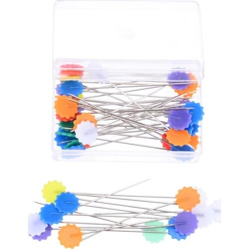 100pcs Patchwork Positioning Pins Craft Flower Button Head Pins Quilting Tool DIY Handmade Sewing Accessories